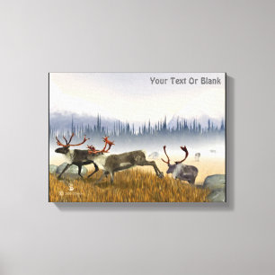 Toile Chasseurs Dans La Mist (Caribou)