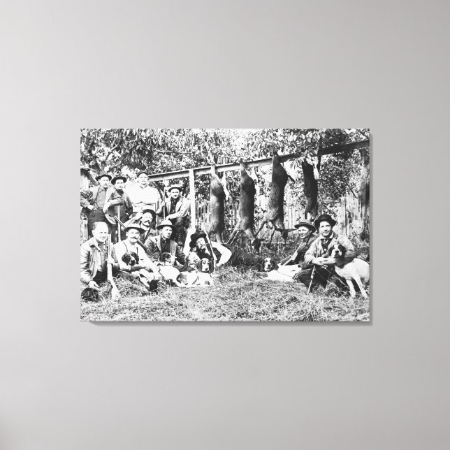 Toile Chasseurs de cerfs avec leurs chiens à Hood Canal (Recto)