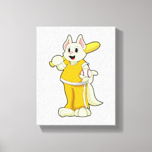 Toile Chat au baseball avec batte de baseball