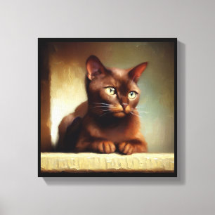 Toile Chat Brown Havana
