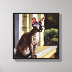 Toile Chat Cornish Rex
