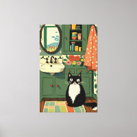 Chat dans la salle de bain V11