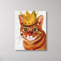 Chat de gingembre avec Portrait de Couronne