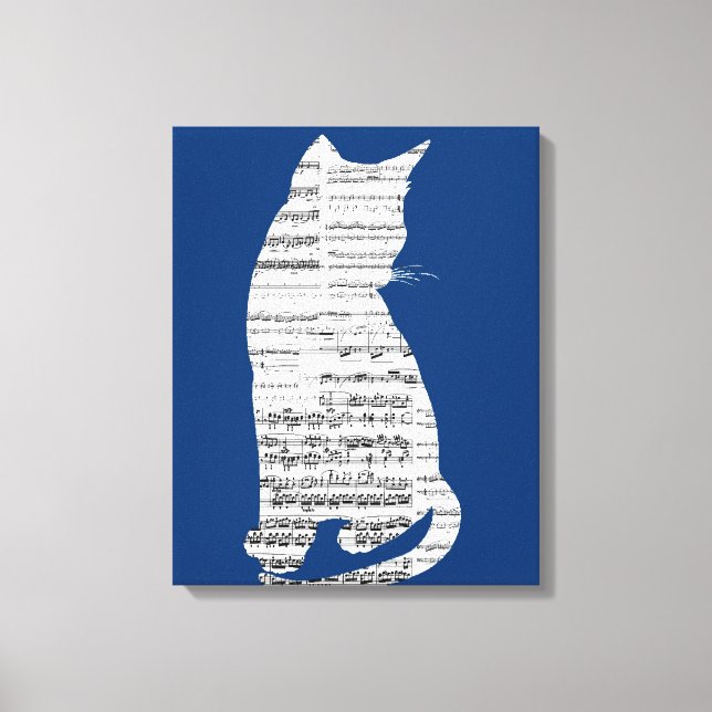 Toile Chat de musique (Recto)