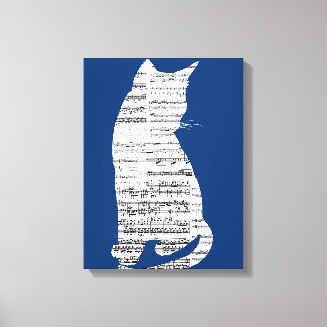 Toile Chat de musique (Recto)