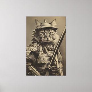 Toile Chat de Samurai
