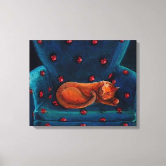 Toile Chat en repose (Recto)