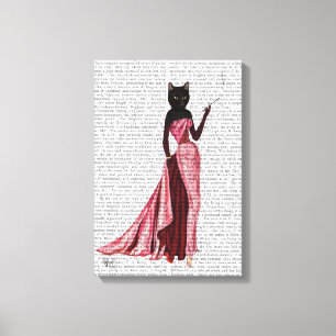 Toile Chat flamand en rose
