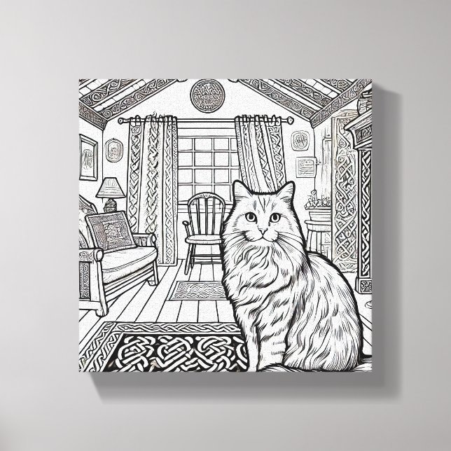 Toile Chat gras et facile #47 (Recto)