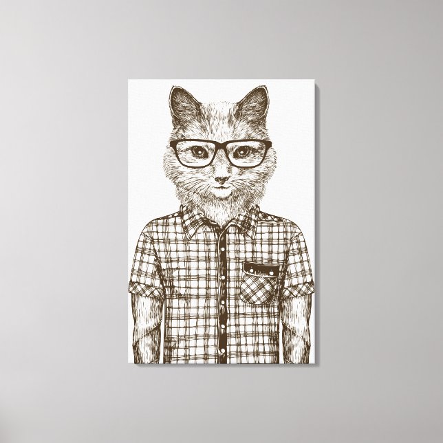 Toile Chat Hipster (Recto)