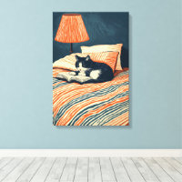 chat lisant au lit