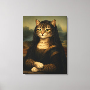 Toile Chat Mona Lisa Parodie Art Renaissance