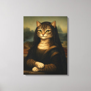 Toile Chat Mona Lisa Parodie d'Art de la Renaissance