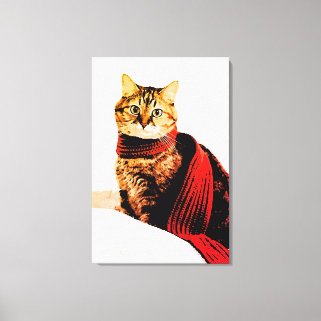 Toile Chat, Nature, Écharpe (Recto)