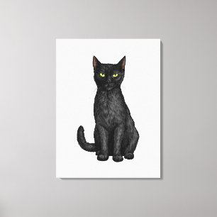 Toile chat noir
