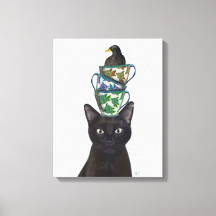 Toile Chat noir avec Teups et Blackbird