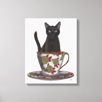 Chat noir en Teacup