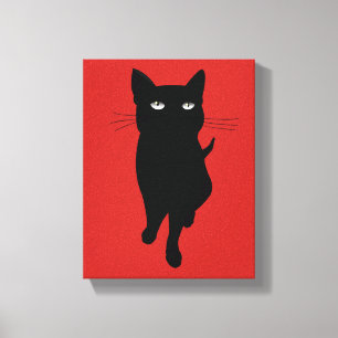 Toile Chat noir félin mignon