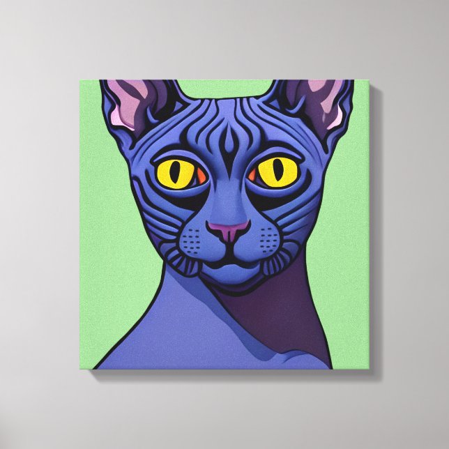 Toile Chat Sphynx (Recto)