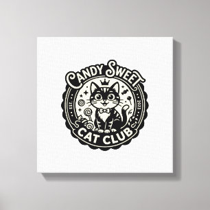 Toile Chat Sucré Mignon Graphique de Chat Drôle - Chat S