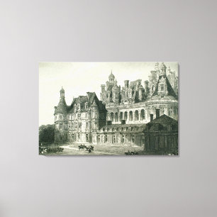Toile Château Chambord Thomas Allom de gravure