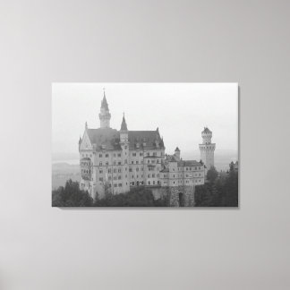 Toile Château de Neuschwanstein noir et blanc
