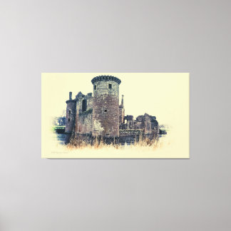 Toile Château écossais de Caeverlock à Dumfries
