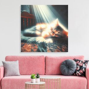 Toile Chaton À Dormir Au Soleil