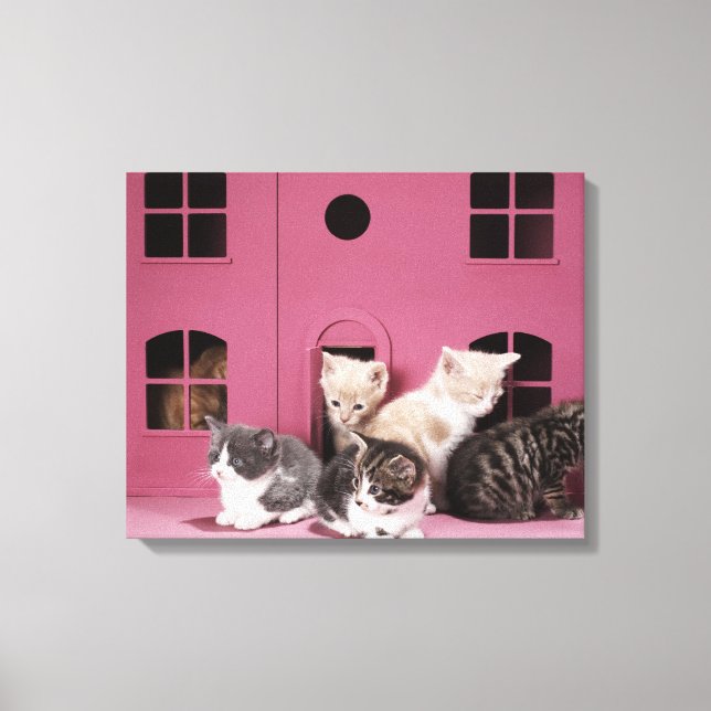 Toile Chatons dans la maison de poupée (Recto)