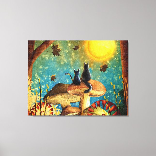 Toile Chats de champignons (Recto)