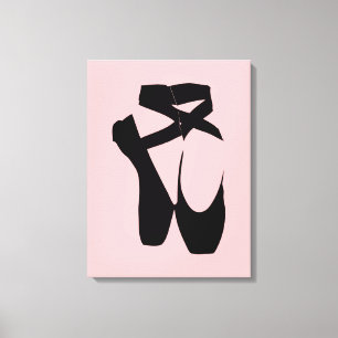 Toile Chaussure à pointe de ballon noir