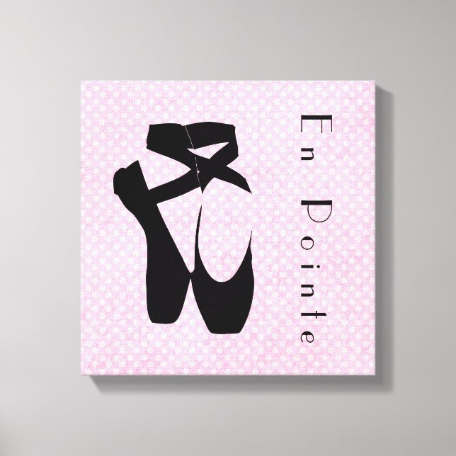 Toile Chaussures de Ballet Noir En Pointe (Recto)
