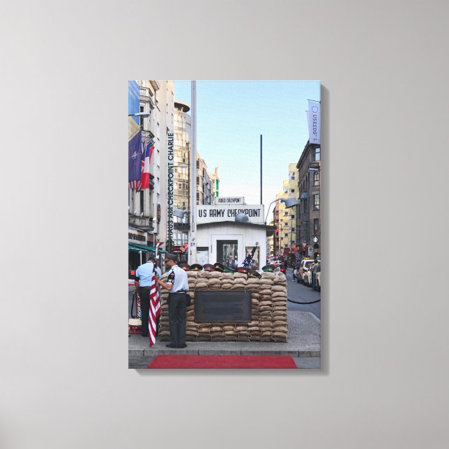 Toile Checkpoint Charlie Berlin | Version couleur (Recto)