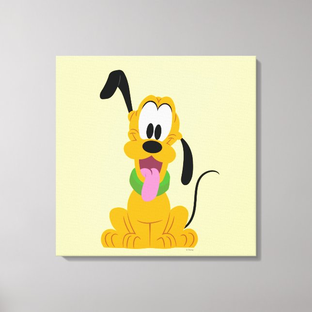 Toile Cheerful Pluto Puppy Graphic (Recto)