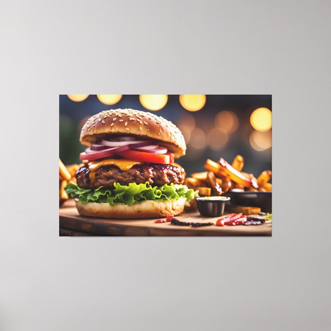 Toile Cheeseburger & Frites (Recto)
