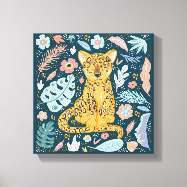 Toile Cheetah Cute Floral (Recto)