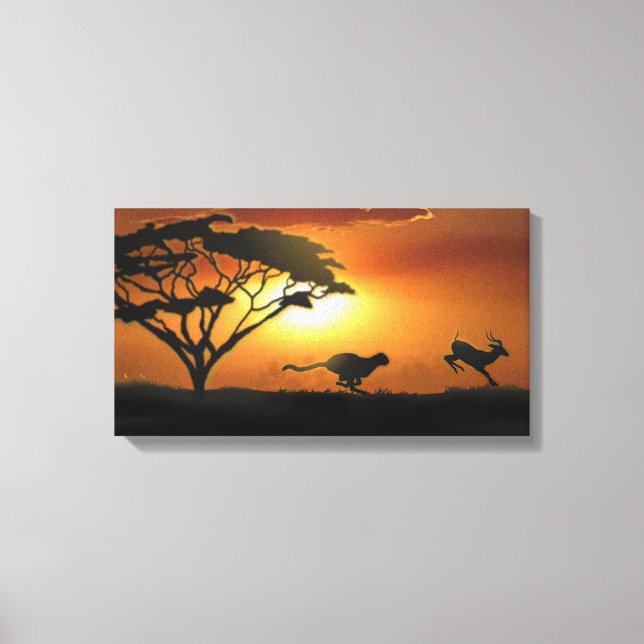 Toile Cheetah et Gazelle (Recto)