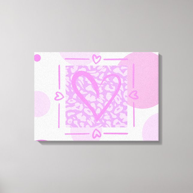 Toile Cheetah Print Heart À petits pois Wall Art (Recto)