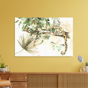 Toile Cheetah se cacher dans la jungle