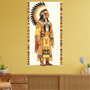 Toile Chef amérindien
