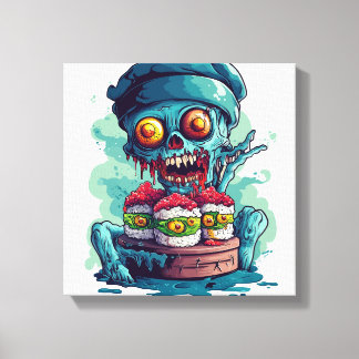 Toile Chef de sushi hanté