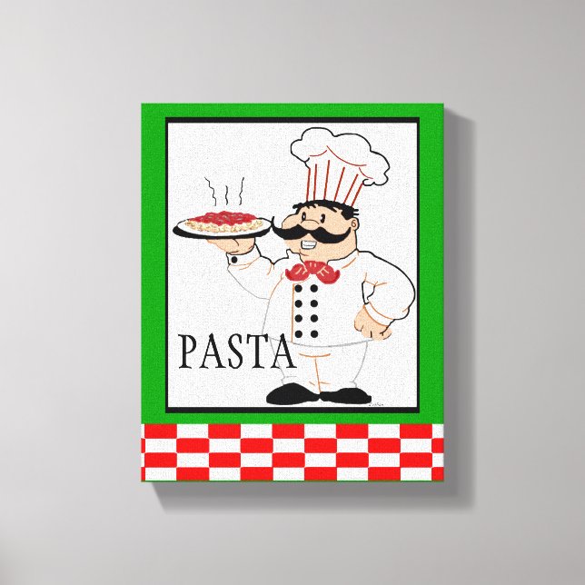 Toile Chef italien, pâtes (Recto)