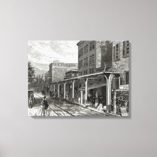 Toile Chemin de fer en hauteur à Greenwich Street, New Y