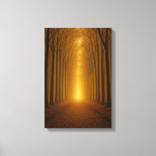 Toile Chemin de la forêt d'or à Dusk