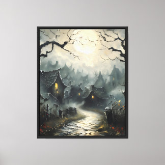 Toile Chemin Lune à travers la forêt
