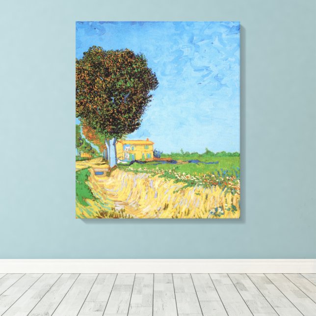 Toile Chemin près d'Arles par Vincent van Gogh (Insitu (Plancher de Bois))