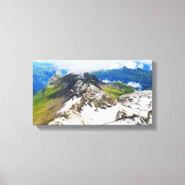 Toile Chemins dans les Alpes suisses (Recto)