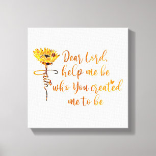 Toile Cher Seigneur Aidez-Moi à prier Sunflower Christia