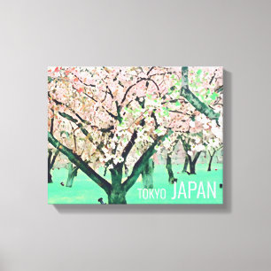 Toile Cherry Blossom Tokyo imprimé voyage Japon