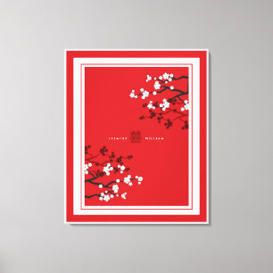 Toile Cherry Blossoms double bonheur Mariage chinois
